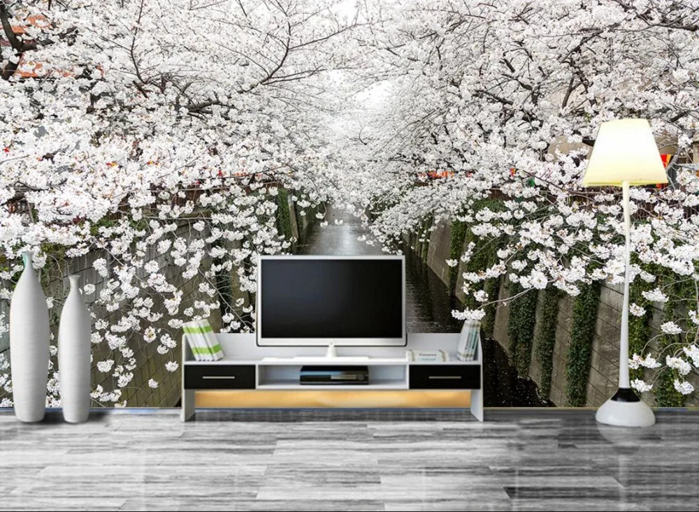 Custom Simple European style 3d Wallpaper Landscape Cherry blossoms Room Wallpaper Mural Nonwovens 3d Background Home Decor
Custom Simple European style 3d Wallpaper Landscape Cherry blossoms Room Wallpaper Mural Nonwovens 3d Background Home Decor