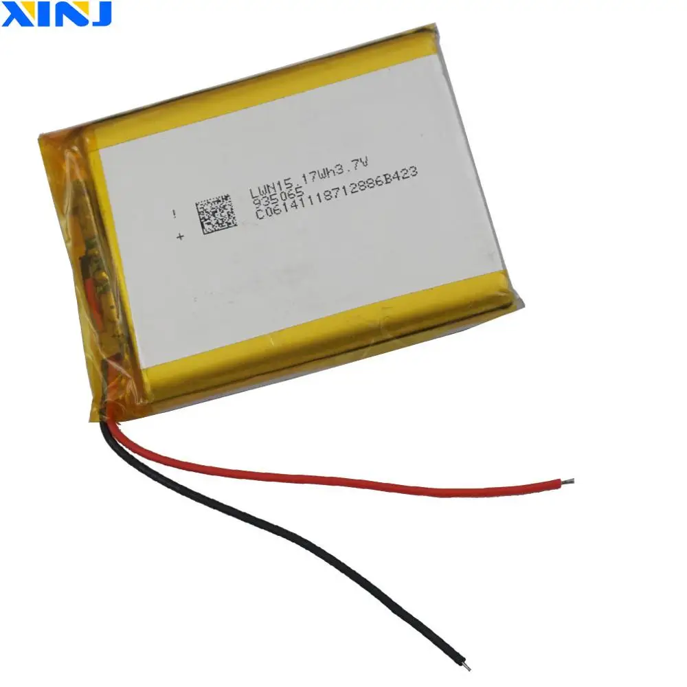 XINJ 3.7V 3500 mAh Polymer Rechargeable Li Lithium Lipo Battery 935065 Cell For LED Light GPS PSP PAD MID Portable DVD Tablet PC
XINJ 3.7V 3500 mAh Polymer Rechargeable Li Lithium Lipo Battery 935065 Cell For LED Light GPS PSP PAD MID Portable DVD Tablet PC