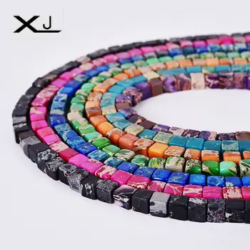 XJ Natural Quadrate Imperial Stone Spacer Beads 38cm a Strand 6mmx6mm Beads For Jewelry Making Bracelet
XJ Natural Quadrate Imperial Stone Spacer Beads 38cm a Strand 6mmx6mm Beads For Jewelry Making Bracelet