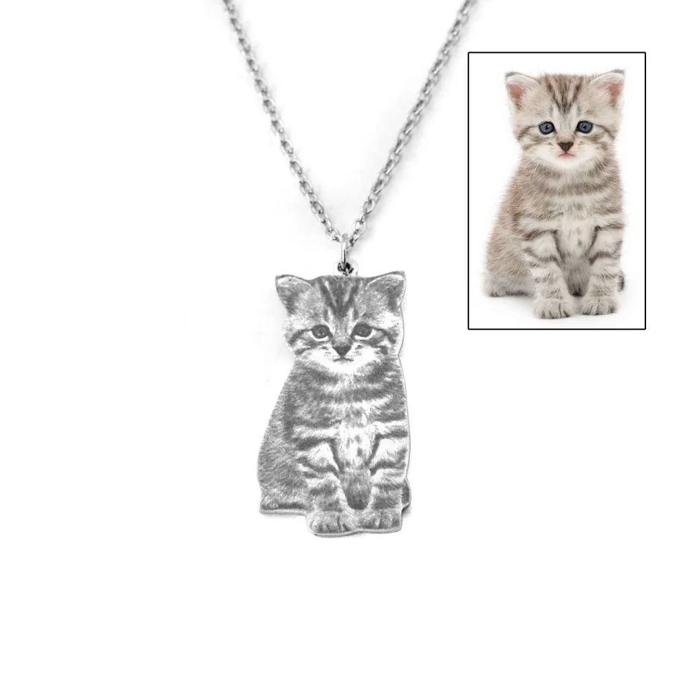 Custom Portrait Your Pet Photo Necklace Pet Lover Gift Cat Necklace Personalized Silver Pet Name Necklace
Custom Portrait Your Pet Photo Necklace Pet Lover Gift Cat Necklace Personalized Silver Pet Name Necklace