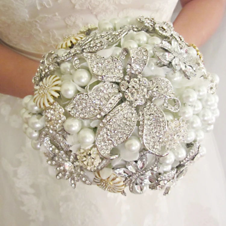 Luxurious Jewelry Wedding Bouquet Big Pearls Crystal Rhinestones Bride Bouquet Brooch Bouquet Brooch Accessories
Luxurious Jewelry Wedding Bouquet Big Pearls Crystal Rhinestones Bride Bouquet Brooch Bouquet Brooch Accessories