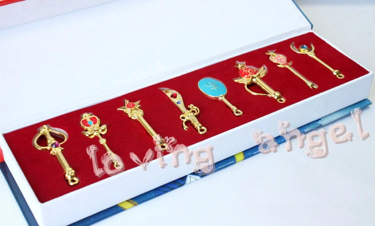 New Gold Color! 8 pcs of Sailor Moon Cosplay Pendants + 1* Chain Necklace Set Free Shipping
New Gold Color! 8 pcs of Sailor Moon Cosplay Pendants + 1* Chain Necklace Set Free Shipping