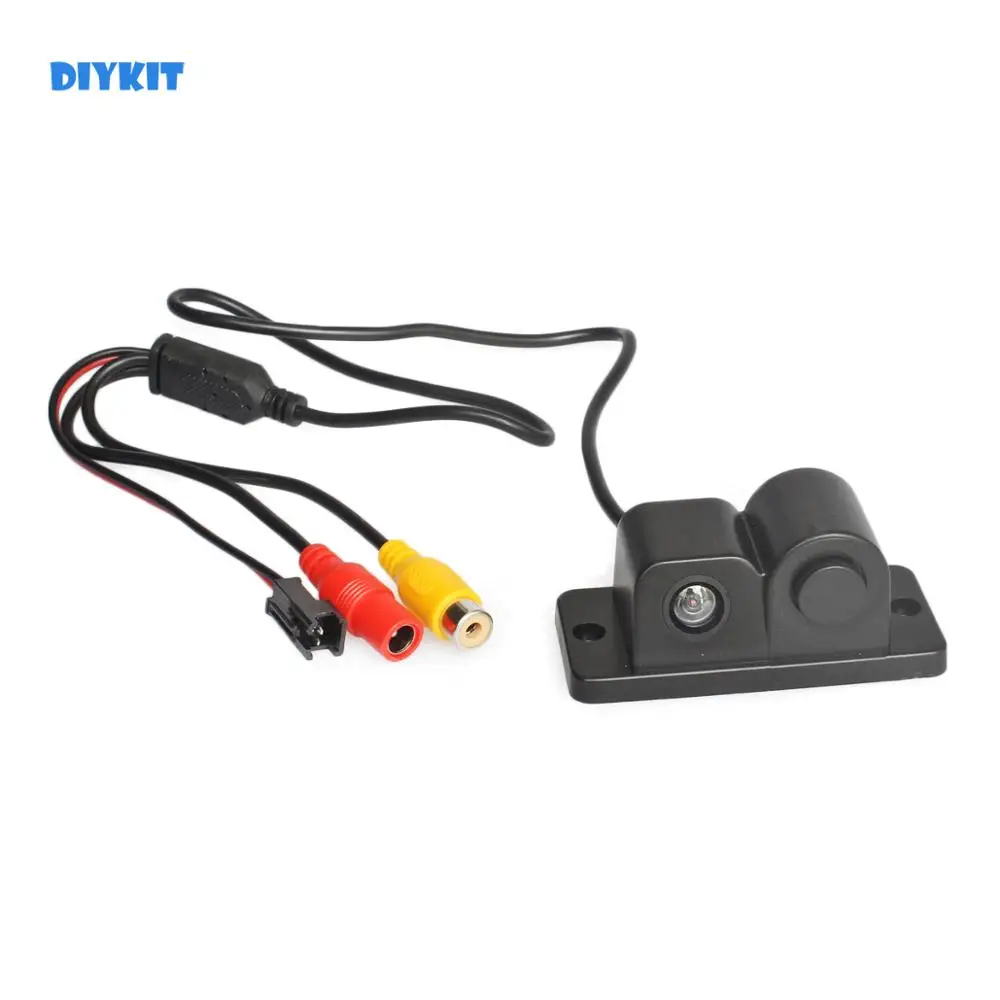 

DIYKIT Waterproof Packing Radar Sensor Backup Reverse Rear View Car Camera Wide Angle for Parking Assistance Kit 2 in 1