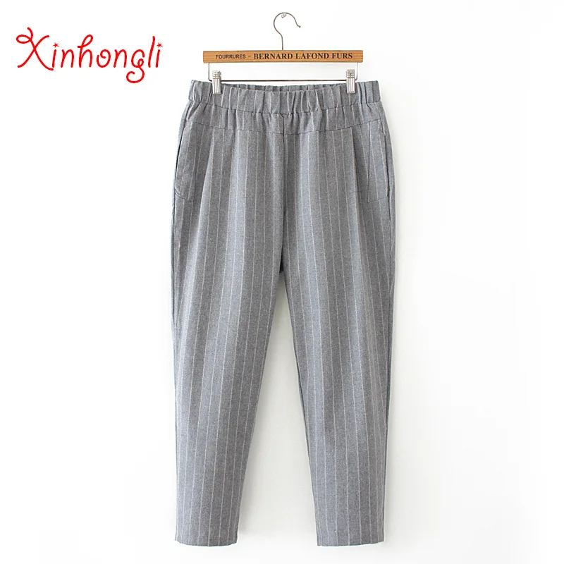 Plus size loose women Striped cotton Cross pants 2020 spring autumn casual ladies Elastic Waist trousers women pants female
Plus size loose women Striped cotton Cross pants 2020 spring autumn casual ladies Elastic Waist trousers women pants female