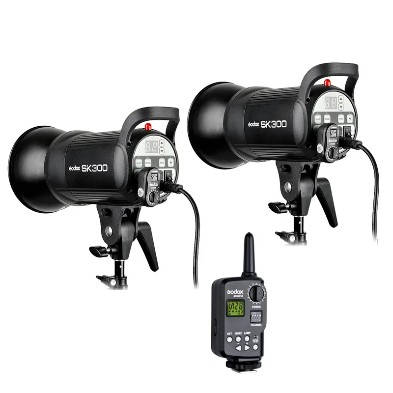 Free DHL Godox SK300 600W / 2x 300WS GN58 Studio Flash Light Strobe Lighting Kit 150W Modeling Lamp + Wireless Trigger FT-16
Free DHL Godox SK300 600W / 2x 300WS GN58 Studio Flash Light Strobe Lighting Kit 150W Modeling Lamp + Wireless Trigger FT-16