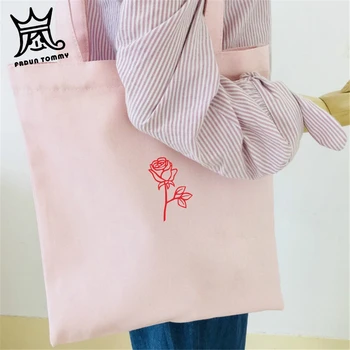 Canvas Tote Rose Shoulder Bag Red rose Print White Folding Shopping Bags High Quality Casual Woman Harajuku elegance lady Bag
Canvas Tote Rose Shoulder Bag Red rose Print White Folding Shopping Bags High Quality Casual Woman Harajuku elegance lady Bag