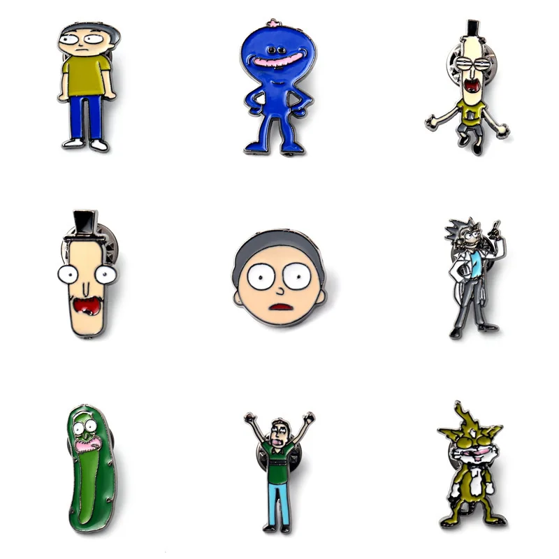 Anime Rick and Morty season 4 Badge pins Pickle Rick and Morty 4 Brooch Jewelry Action Figure Gift Toys for Children
Anime Rick and Morty season 4 Badge pins Pickle Rick and Morty 4 Brooch Jewelry Action Figure Gift Toys for Children