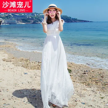 Ruffled collar white dress seaside holiday dress tourism was thin fairy beach skirt elegant temperament chiffon dress
Ruffled collar white dress seaside holiday dress tourism was thin fairy beach skirt elegant temperament chiffon dress