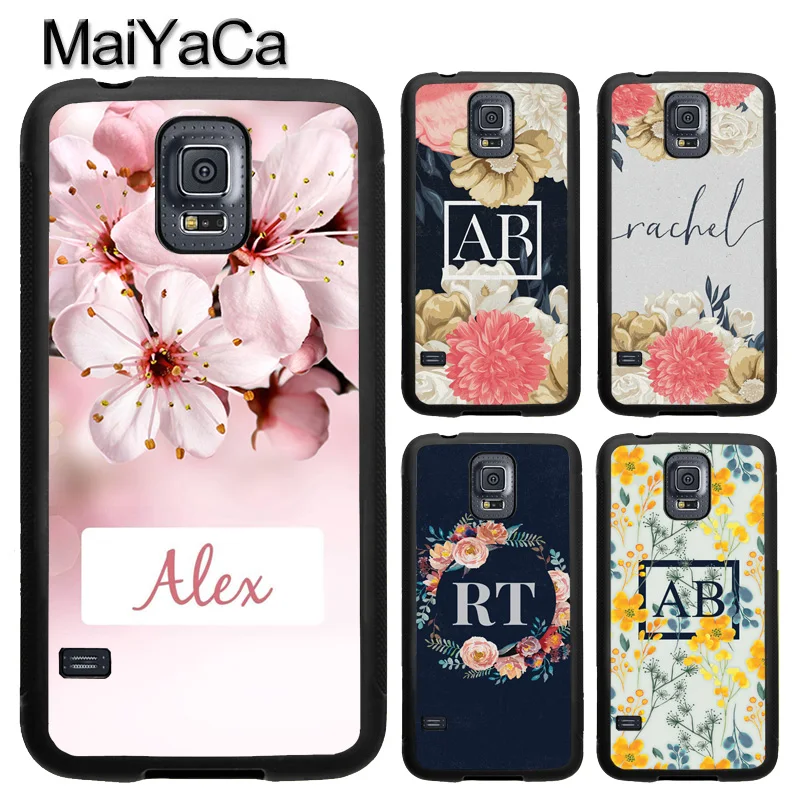 Персонализированный Цветочный Монограмма для Samsung A21S A20e A40 A50 A70 A51 A71 чехол Galaxy Note 20