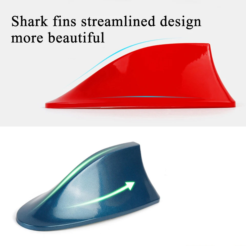 Kebidumei Car Auto Roof FM Shark Fin Antenna Special Car Radio FM Signal Aerials Antenna for BMW VW Ford Polo Car Styling