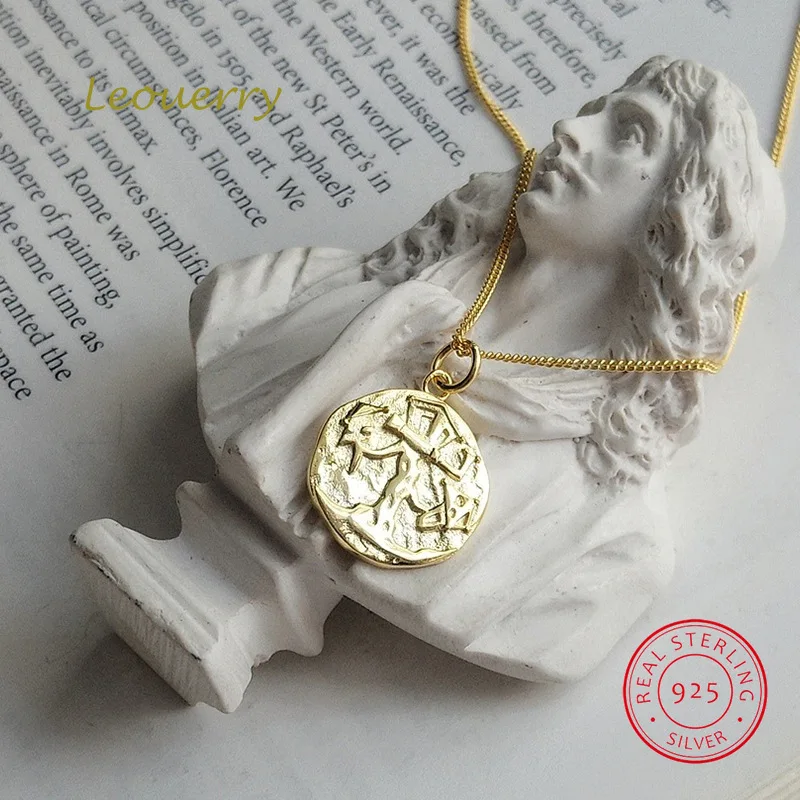Leouerry 925 Sterling Silver Simple Coin Pendant Necklace Abstract Humanoid Clavicle Chain Necklace for Women Jewelry Bijoux
Leouerry 925 Sterling Silver Simple Coin Pendant Necklace Abstract Humanoid Clavicle Chain Necklace for Women Jewelry Bijoux