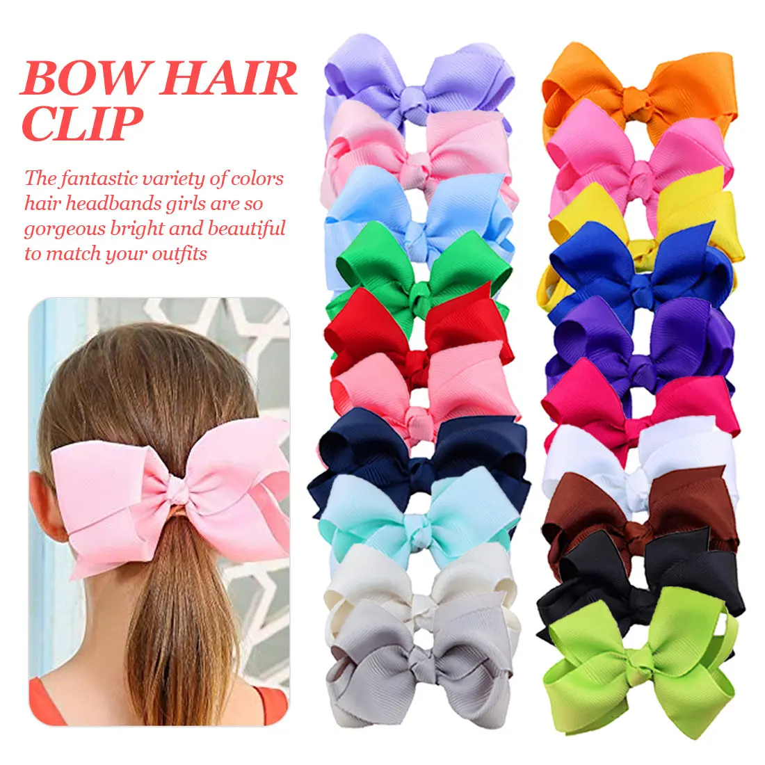1 Pcs Boutique Grosgrain Ribbon Girl's Bow Elastic Tie Hair Band Hair Clip Hair Bow DIY Accessories 40 Colorful
1 Pcs Boutique Grosgrain Ribbon Girl's Bow Elastic Tie Hair Band Hair Clip Hair Bow DIY Accessories 40 Colorful