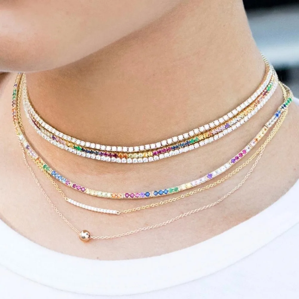 clear cz tennis chain choker necklace thin chain Gold color high quality women lady fashion trendy chockers
clear cz tennis chain choker necklace thin chain Gold color high quality women lady fashion trendy chockers