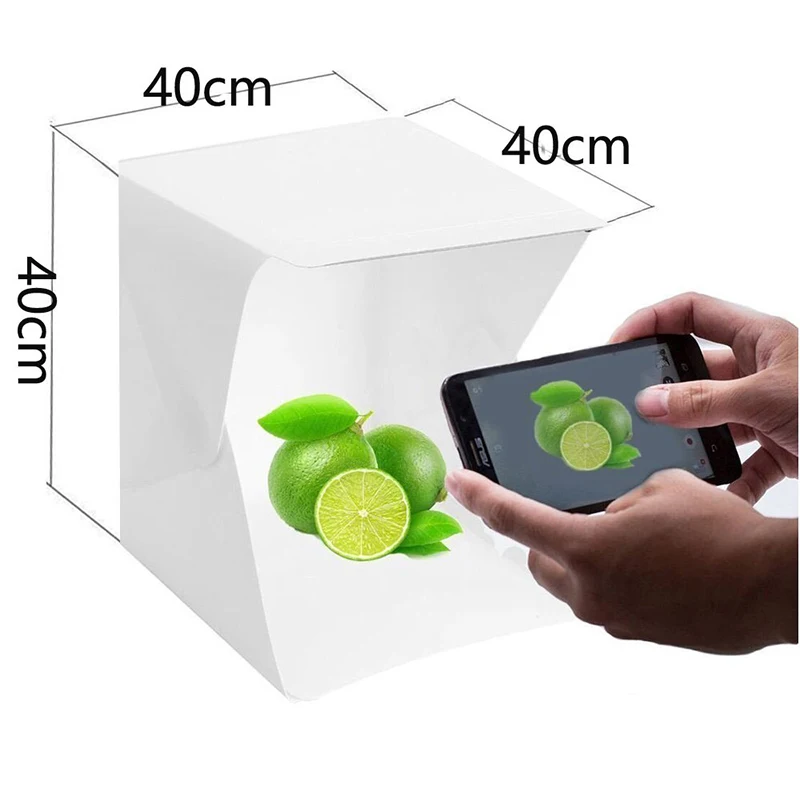 20/30/40cm Mini Folding Lightbox Photography Studio Softbox LED Light Soft Box Camera Photo Background Box Lighting Tent Kit
20/30/40cm Mini Folding Lightbox Photography Studio Softbox LED Light Soft Box Camera Photo Background Box Lighting Tent Kit