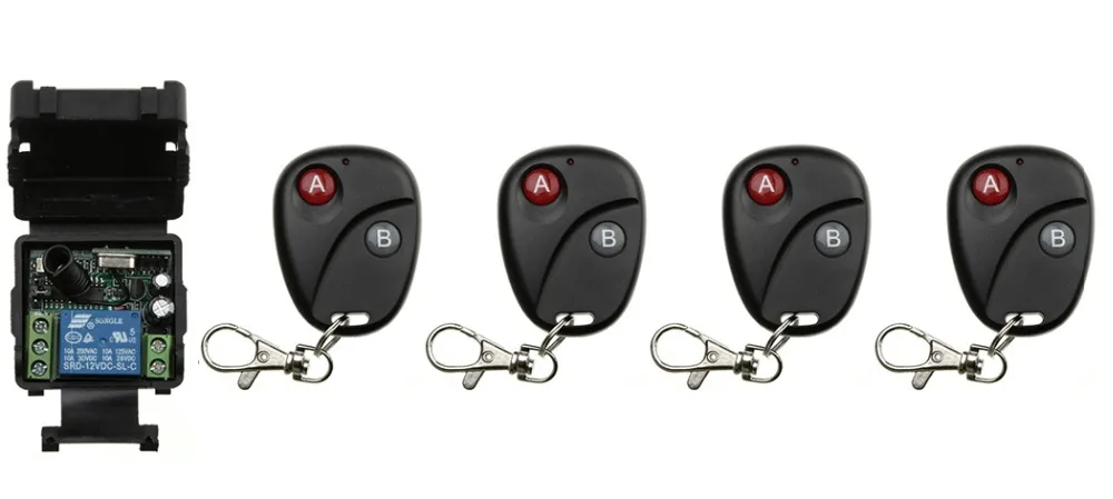 xuanlongyuan DC12V 24V 1CH 10A RF Wireless Remote Control Switch System Transmitter with Two-button Receiver Garage Doors /lamp
xuanlongyuan DC12V 24V 1CH 10A RF Wireless Remote Control Switch System Transmitter with Two-button Receiver Garage Doors /lamp