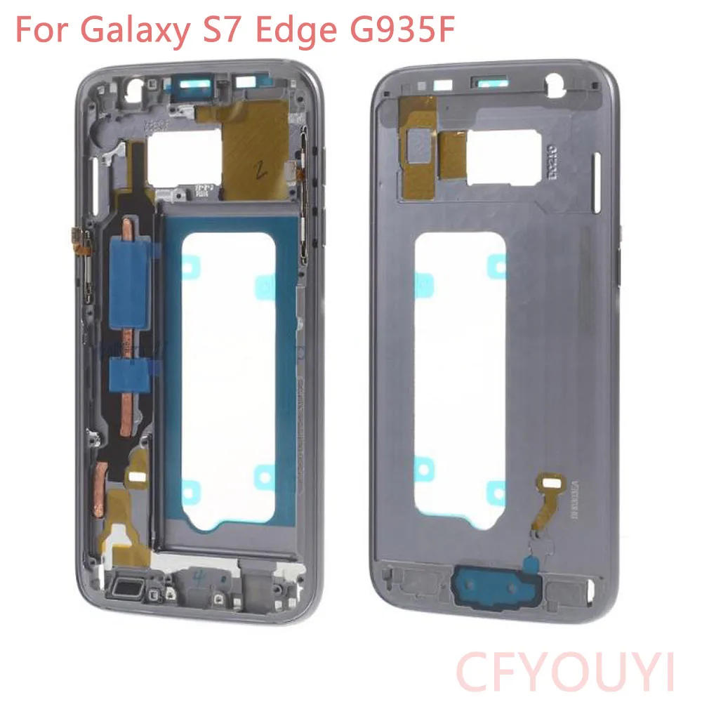 For Samsung Galaxy S7 Edge G935 G935F Mobile Phone Plate Middle Frame Housing Body Bezel Chassis with Side Buttons | Мобильные
