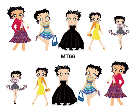 For Nail MT66 Full Cover Cartoon Mixed Designs Betty Nail Art Water Sticker Decal For Nail Art Tattoo Tips Boop Tool
For Nail MT66 Full Cover Cartoon Mixed Designs Betty Nail Art Water Sticker Decal For Nail Art Tattoo Tips Boop Tool