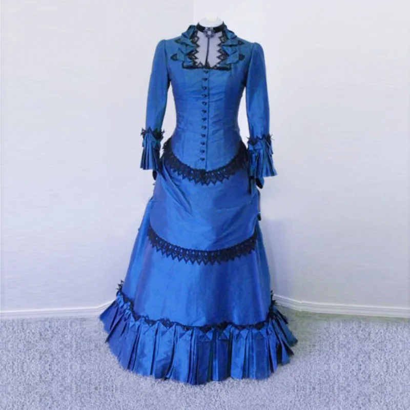 Best-Selling-Blue-Taffeta-Victorian-Bustle-Ball-Gown-Dress-Victorian-Bustle-Dress-Costume-Wedding-Party-Dresses