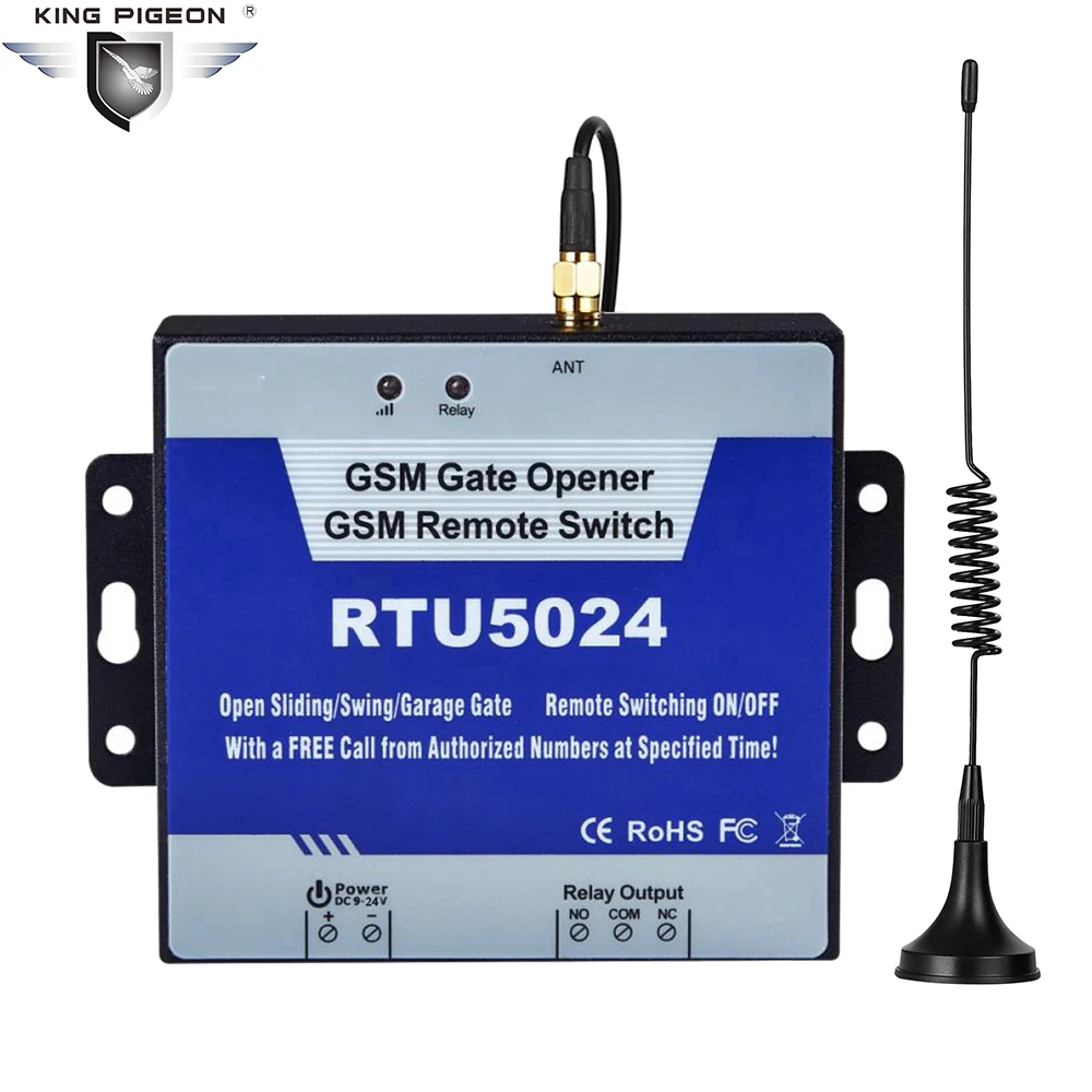 King Pigeon 3G Gate Opener Relay Switch Phone call remote controller for Garage Swing Sliding appliance RTU5024
King Pigeon 3G Gate Opener Relay Switch Phone call remote controller for Garage Swing Sliding appliance RTU5024