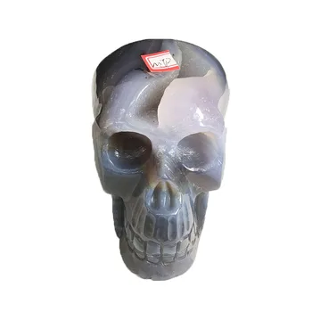 MJP Cheap Price 0.74kg Unique Crystal Skull Ornament Hand carved Natural Agate Geode Quartz Crystal Reiki Skull
MJP Cheap Price 0.74kg Unique Crystal Skull Ornament Hand carved Natural Agate Geode Quartz Crystal Reiki Skull