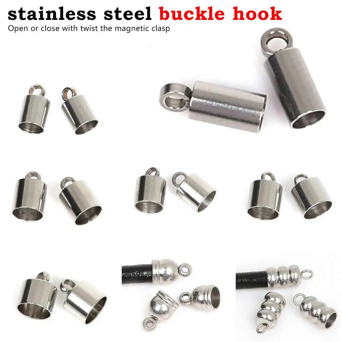 Steel Clasps Hooks Cords End Caps Cord Jewelry Clasps 10pcs Stainless for Jewelry Making Bracelet Necklace DIY Jewelry
Steel Clasps Hooks Cords End Caps Cord Jewelry Clasps 10pcs Stainless for Jewelry Making Bracelet Necklace DIY Jewelry