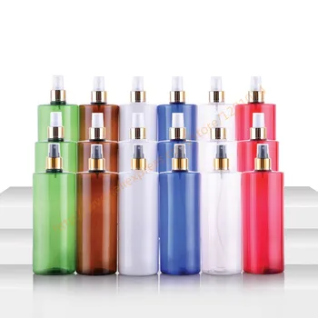 500ml pretty colors PET bottle with shiny gold aluminum sprayer.mist PET bottle. travel refillable perfume container 
500ml pretty colors PET bottle with shiny gold aluminum sprayer.mist PET bottle. travel refillable perfume container