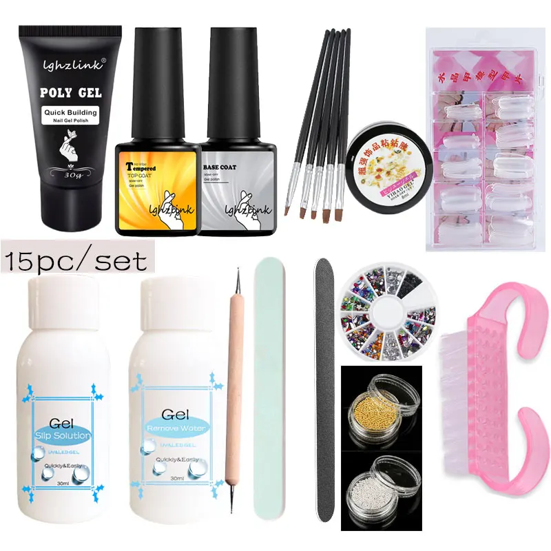 Lghzlink Poly Gel Kit Nail 30g Fast Extention Builder Gel Nail Brush Tips Hard Jelly Gel Acrylic Crystal PolyGel Solution Set
Lghzlink Poly Gel Kit Nail 30g Fast Extention Builder Gel Nail Brush Tips Hard Jelly Gel Acrylic Crystal PolyGel Solution Set