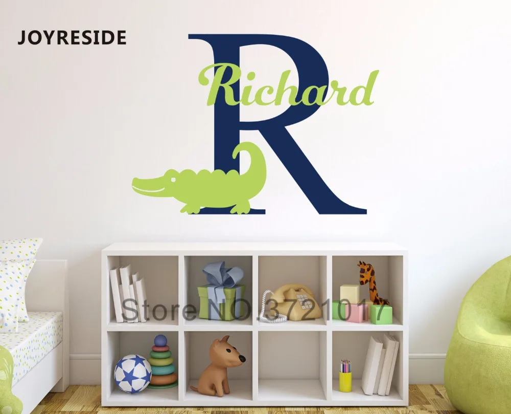 JOYRESIDE Custom Personalized Name And Initial Letter Crocodile Wall Decal Vinyl Sticker For Kids Boy Girl Room Decoration XY015
JOYRESIDE Custom Personalized Name And Initial Letter Crocodile Wall Decal Vinyl Sticker For Kids Boy Girl Room Decoration XY015