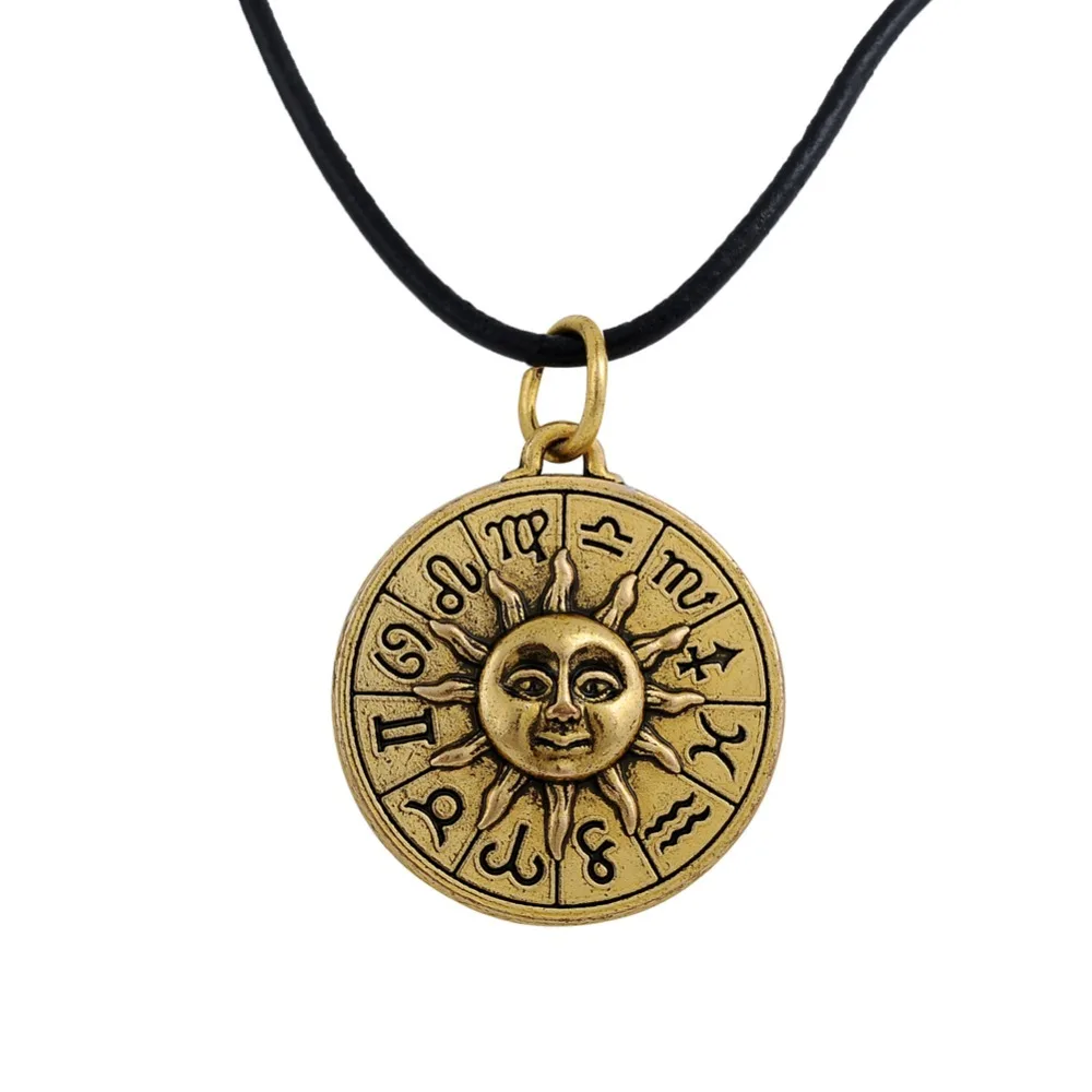 my shape Bronze Plated Zodiac Sign Astrology Pendant Necklace Leather Chain Jewelry for Men
my shape Bronze Plated Zodiac Sign Astrology Pendant Necklace Leather Chain Jewelry for Men