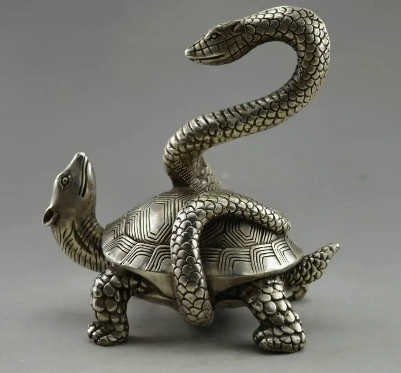 Metal Crafts Collectible Decorated Old Handwork Tibet Silver Snake Tortoise Exorcism Statue fast SHIPPING
Metal Crafts Collectible Decorated Old Handwork Tibet Silver Snake Tortoise Exorcism Statue fast SHIPPING
