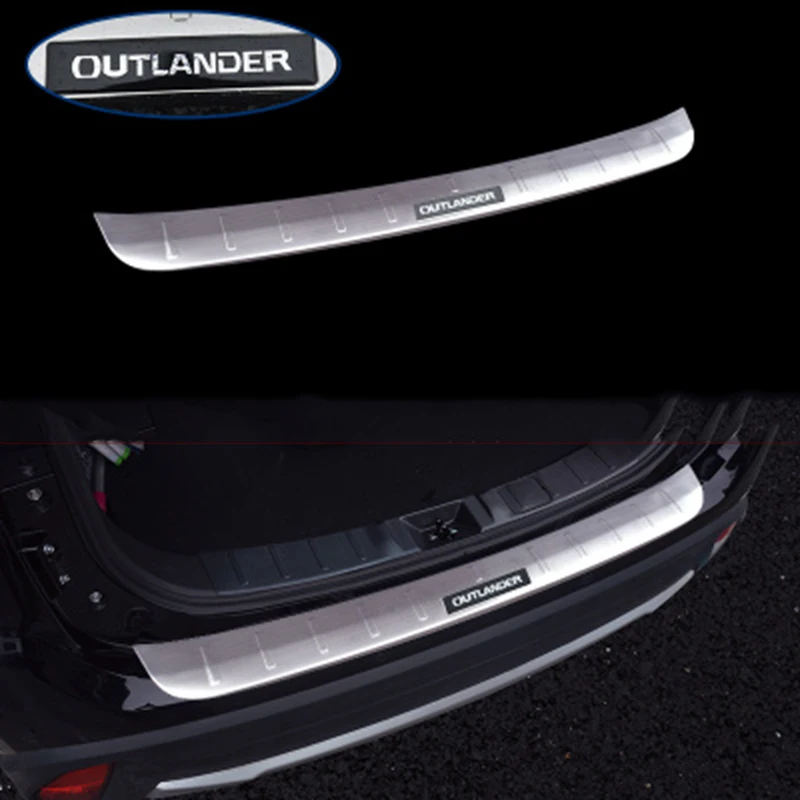 Mitsubishi OUTLANDER XL 2006-2012 Rear Bumper Protector Stainless Steel Scuff