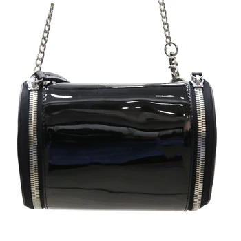 New 2019 Semi-cylindrical Glossy Leather Bag Fashion Chest Small Bag Wild Chain Messenger Crossbody Cool Women Bag 
New 2019 Semi-cylindrical Glossy Leather Bag Fashion Chest Small Bag Wild Chain Messenger Crossbody Cool Women Bag