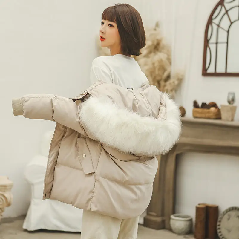Winter Jacket Women Parkas Loose Oversized Coat Casual Fur Hooded Down Cotton Coat Female Warm Women Coat Padded Outerwear Q1752
Winter Jacket Women Parkas Loose Oversized Coat Casual Fur Hooded Down Cotton Coat Female Warm Women Coat Padded Outerwear Q1752
