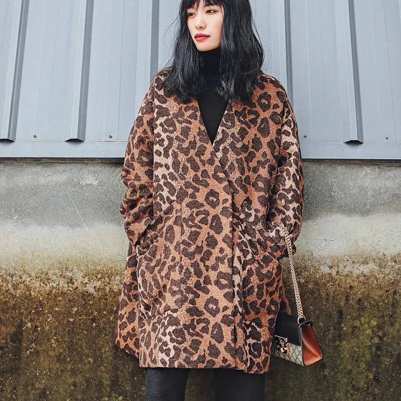 Fashion Winter Women's Clothing Go Out Thick Woolen Jacket Original Retro Big Leopard Long Coat Wool Coat Women Blends
Fashion Winter Women's Clothing Go Out Thick Woolen Jacket Original Retro Big Leopard Long Coat Wool Coat Women Blends