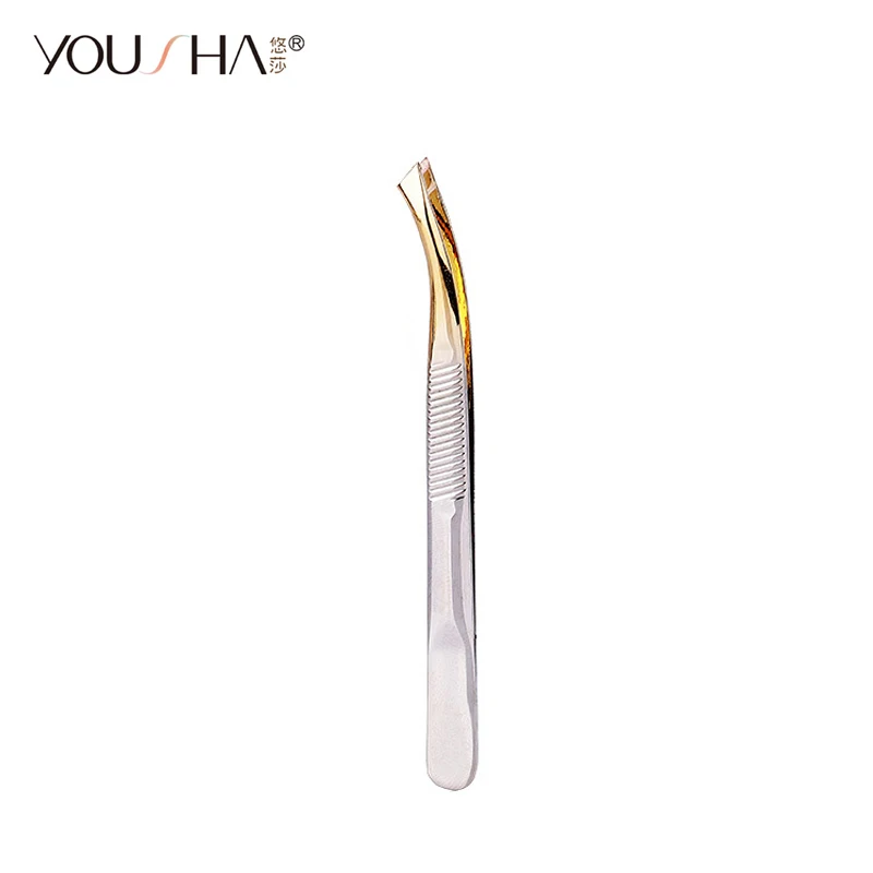 YOUSHA Eyebrow Tweezers Gold Slant Tweezers Curved Fashion Pincer Precision Forceps Eyebrow Hair Removal Eyelash Extension Tool
YOUSHA Eyebrow Tweezers Gold Slant Tweezers Curved Fashion Pincer Precision Forceps Eyebrow Hair Removal Eyelash Extension Tool