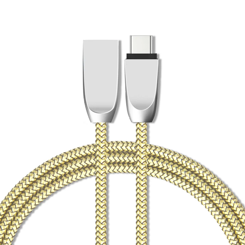 3D Zinc Alloy Nylon USB Type-C USB C Data Sync Chager Cable for Huawei P9 LG G5 Xiaomi 4C OnePlus 2 Nexus 5X 6P Lumia 950 950XL