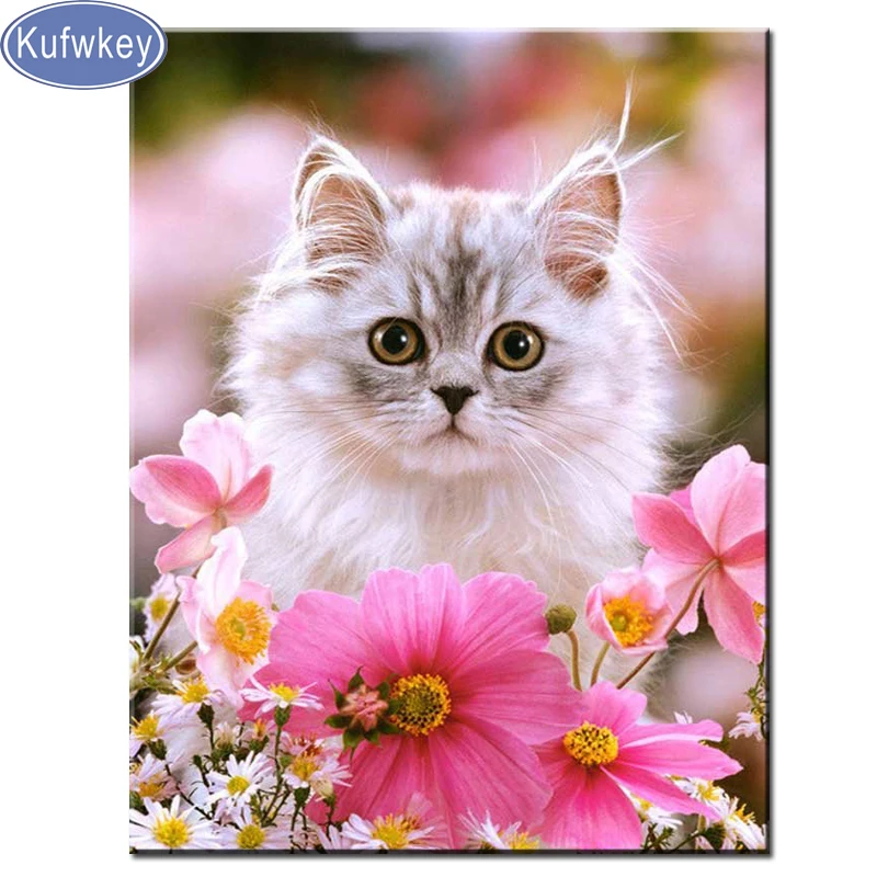 KUFWKEY full round resin drill,Diamond Painting Pink Flower and Kitten cross stitch kit diamant painting cat animal new arrivals
KUFWKEY full round resin drill,Diamond Painting Pink Flower and Kitten cross stitch kit diamant painting cat animal new arrivals