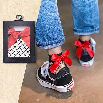 1Pair Women Bow Tie Mesh Lace Fish Net Short Sockm White/Black/Red Ruffle Large Fishnet Ankle High Sock
1Pair Women Bow Tie Mesh Lace Fish Net Short Sockm White/Black/Red Ruffle Large Fishnet Ankle High Sock