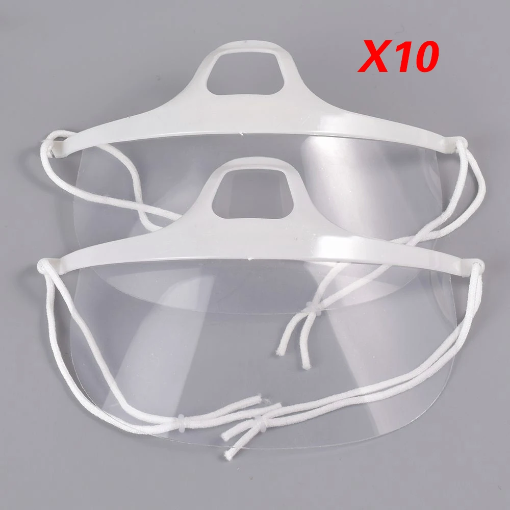 10PCS Durable Use Hotel Kitchen Transparent Catering Mask Anti Fog 10PCS Durable Use Hotel Kitchen Transparent Catering Mask Anti Fog