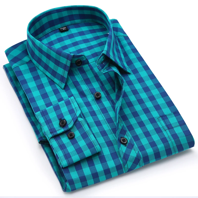 Men's Stylish Checkered Plaid Pattern Dress Shirts Patch Chest Pocket Smart Casual Standard-Fit Long Sleeve Cotton Shirt
Men's Stylish Checkered Plaid Pattern Dress Shirts Patch Chest Pocket Smart Casual Standard-Fit Long Sleeve Cotton Shirt