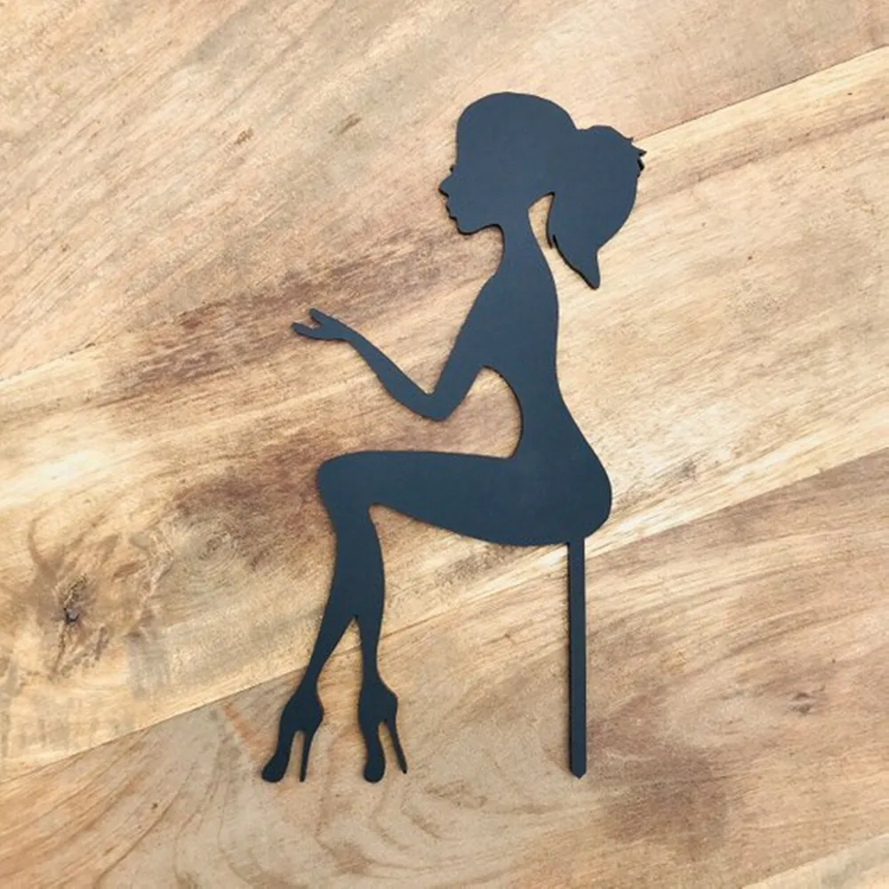 6pcs-lot-Elegant-Lady-Silhouette-Cake-Topper-Unqiue-Party-Supplies-Acrylic-Wooden-Birthday-Wedding-Party-Cake
