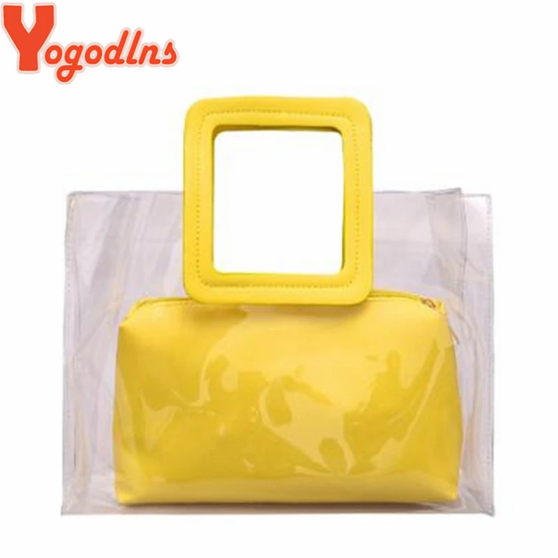 Yogodlns Summer Candy Color Transparent Handbags For Women Jelly PVC Clear Beach Hand Bag Small Tote Lady Clutch Purse Composite
Yogodlns Summer Candy Color Transparent Handbags For Women Jelly PVC Clear Beach Hand Bag Small Tote Lady Clutch Purse Composite