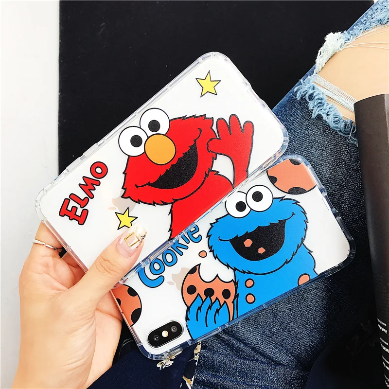Cute Cartoon Cookie Elmo Sesame Street Case For iPhone XS MAX XR X Clear Soft TPU Cover for iPhone 8 7 6 6S Plus Coque Fundas
Cute Cartoon Cookie Elmo Sesame Street Case For iPhone XS MAX XR X Clear Soft TPU Cover for iPhone 8 7 6 6S Plus Coque Fundas