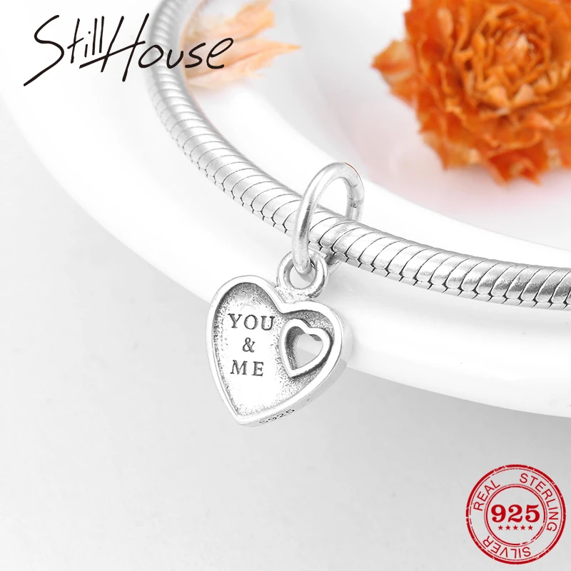 Genuine Fashion 925 Sterling Silver Heart Letter You & Me Charms for Jewelry Making Fit Original Pandora Necklaces Bracelet
Genuine Fashion 925 Sterling Silver Heart Letter You & Me Charms for Jewelry Making Fit Original Pandora Necklaces Bracelet
