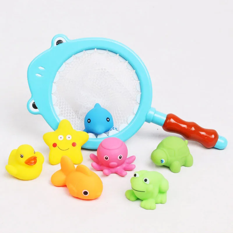 8Pcs Bath Toy Shark Net Bag Pick up Animals Swimming Water Soft Squeeze Sound Squeaky Early Education Bathing Toy Gift For Baby
8Pcs Bath Toy Shark Net Bag Pick up Animals Swimming Water Soft Squeeze Sound Squeaky Early Education Bathing Toy Gift For Baby