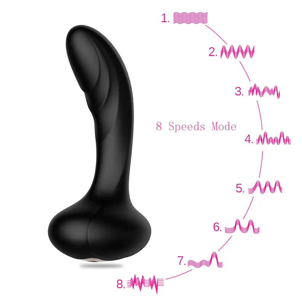 Silicone Prostate Massage 8 Speeds Mute Sexo Anal Vibrator Adult Sex Toys For Man Butt Plug Masturbator Erotic Toys