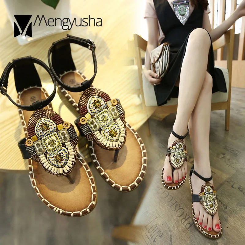 ethnic beading sandals women T-strap flower print heart pendant gladiator sandalias mujer button slippers women beach sandalc792
ethnic beading sandals women T-strap flower print heart pendant gladiator sandalias mujer button slippers women beach sandalc792