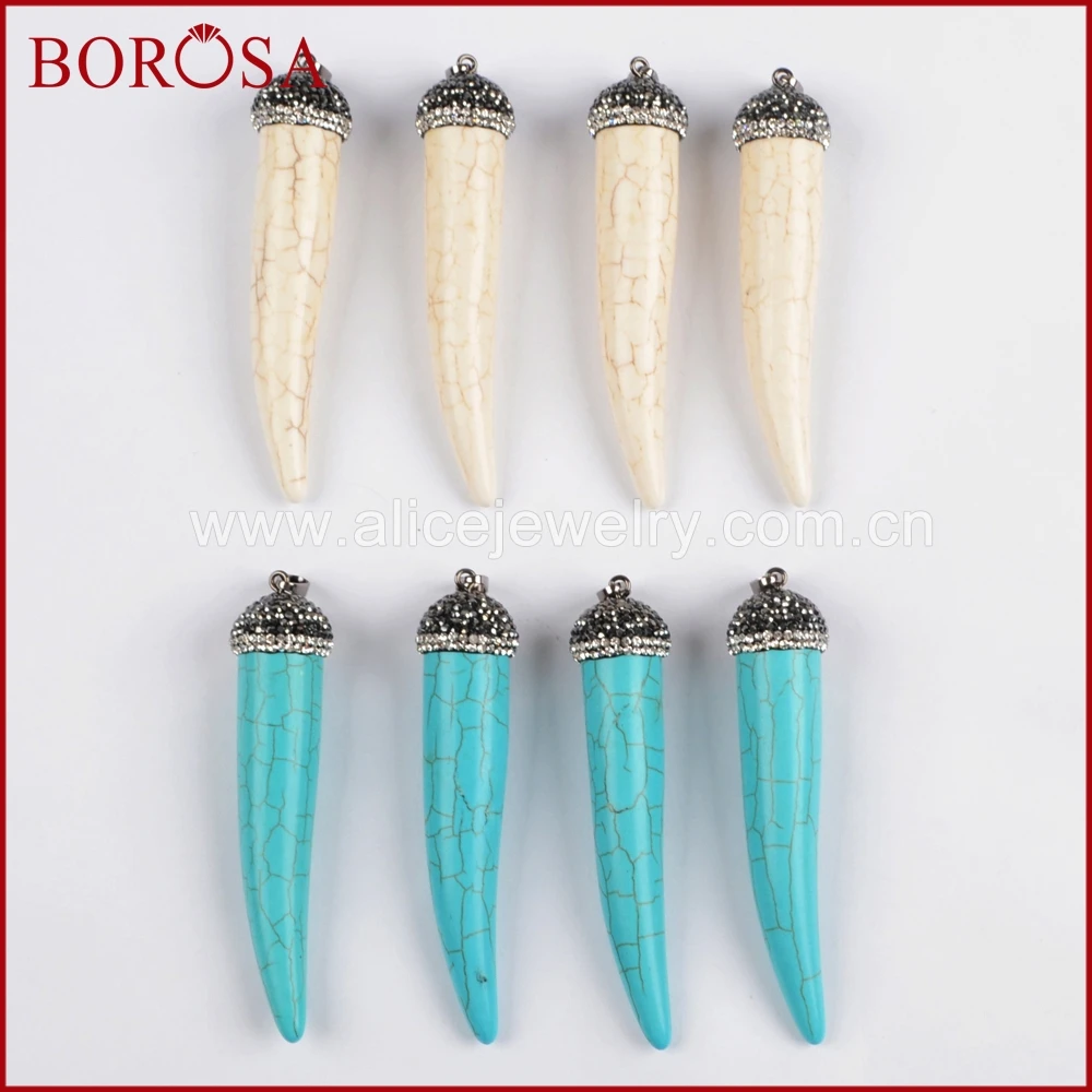 BOROSA 10 шт. Натуральный Синий/Белый Howlite камень циркон шапка Друза кулон драгоценные камни ювелирные изделия Drusy Рог кулон для женщин ожерелье JAB802
BOROSA 10 шт. Натуральный Синий/Белый Howlite камень циркон шапка Друза кулон драгоценные камни ювелирные изделия Drusy Рог кулон для женщин ожерелье JAB802