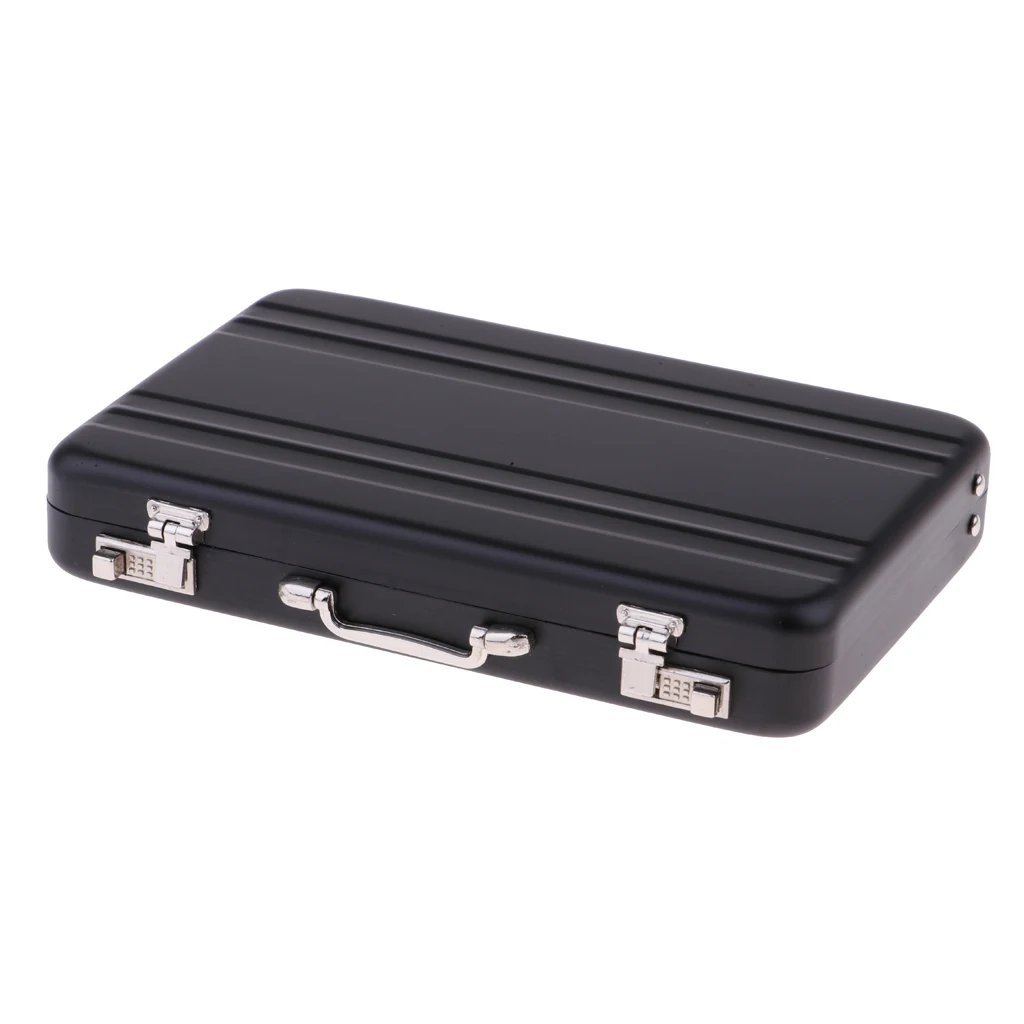 1/12 Dollhouse Miniature Travel Metal Code Suitcase Briefcase Travel Luggage Doll Accessory Home Decoration Black 1/12 Dollhouse Miniature Travel Metal Code Suitcase Briefcase Travel Luggage Doll Accessory Home Decoration Black
