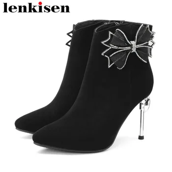 2018 natural leather thin super high heels zipper butterfly-knot sexy lady wedding dating pointed toe plus size runway boots L99
2018 natural leather thin super high heels zipper butterfly-knot sexy lady wedding dating pointed toe plus size runway boots L99